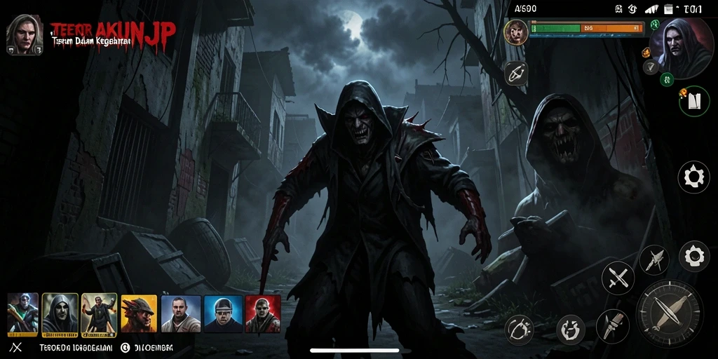 Tampilan gameplay mengerikan dengan atmosfir yang mencekam.