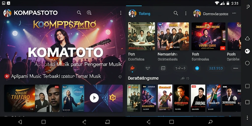 Screenshot KOMPASTOTO menampilkan pengalaman mendengarkan musik yang luar biasa.