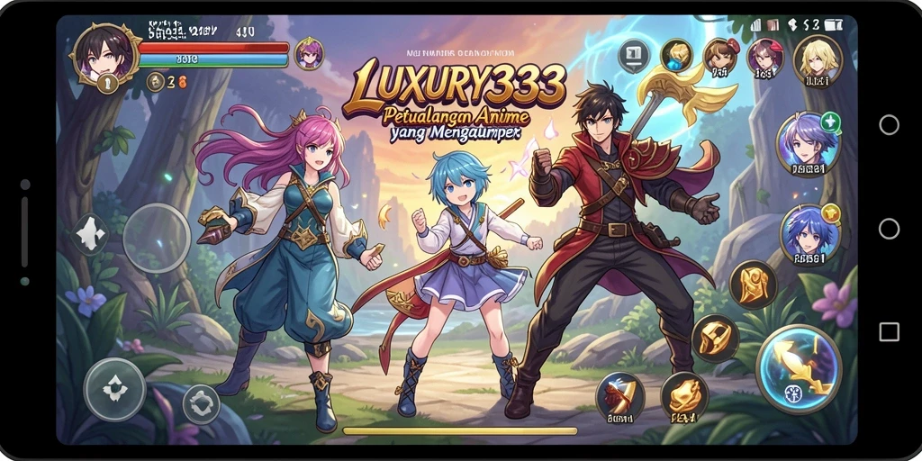 Gameplay menarik LUXURY333 dengan karakter Anime yang beragam.