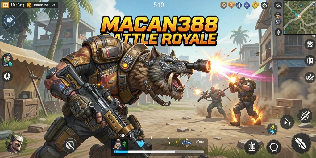 Tangkapan layar gameplay menampilkan aksi seru di arena Battle Royale.
